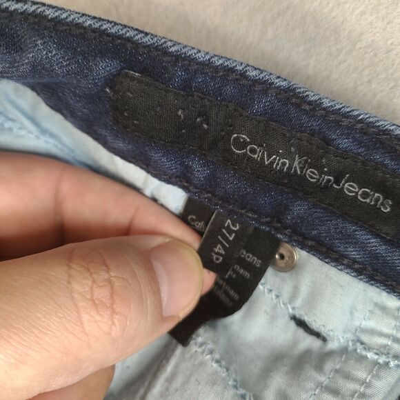 Calvin Klein Curvy Boot Women's Dark Blue Denim Jeans Size 27/4P (29x26) - Picture 6 of 12